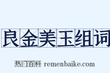 良金美玉组词是什么意思的图片